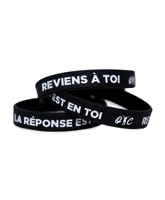 Bracelet OYC "Reviens à toi - La réponse est en toi"